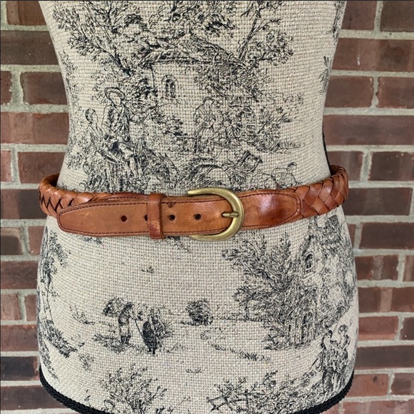 Brighton Brown Woven Leather Belt - Picture 4 of 9